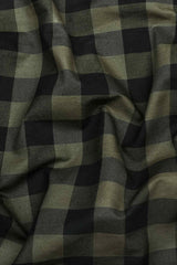 Virgo Green Sudoku Cotton Check Shirt