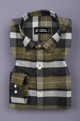 Fortress Olive Corduroy Check Shirt