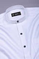 Vanilla White Oxford Solid Cotton Shirt