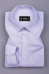 Dravino Light Grey with Dual-Tone Design Cotton Shirt