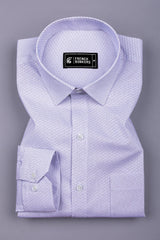 Dravino Light Grey with Dual-Tone Design Cotton Shirt