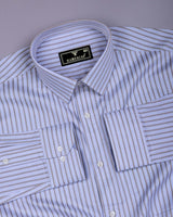 Walen Blue With Gray Stripe Premium Giza Shirt