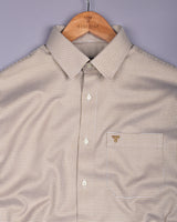 Laven Cream Jacquard Premium Giza Shirt