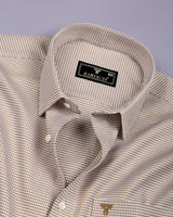 Laven Cream Jacquard Premium Giza Shirt