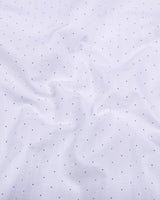 Orsen White With Black Dotted Dobby Cotton Shirt