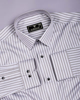 Belric Gray Stripe Premium Giza Shirt