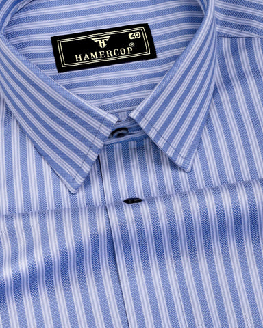 Belric Blue Stripe Premium Giza Shirt