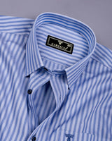 Belric Blue Stripe Premium Giza Shirt