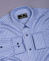 Belric Blue Stripe Premium Giza Shirt