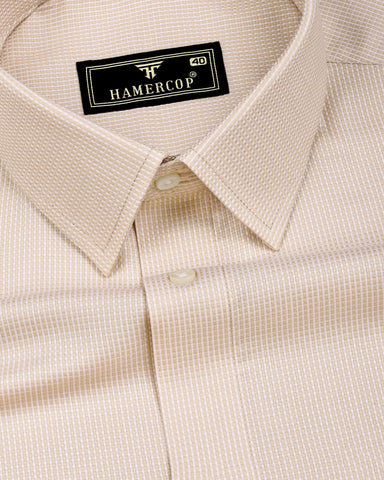 Amora Cream Dobby Premium Giza Cotton Shirt