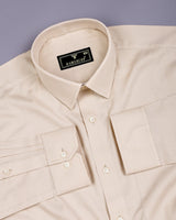 Amora Cream Dobby Premium Giza Cotton Shirt