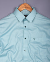 Amora Green Dobby Premium Giza Cotton Shirt