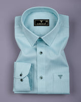 Amora Green Dobby Premium Giza Cotton Shirt