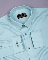 Amora Green Dobby Premium Giza Cotton Shirt