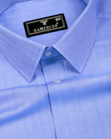Veltry SkyBlue With White Stripe Premium Giza Shirt