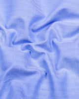 Veltry SkyBlue With White Stripe Premium Giza Shirt