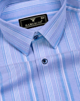 Brizon Blue Stripe Oxford Cotton Formal Shirt