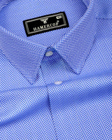 Ziven Blue With White Stripe Italian Giza Shirt