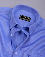 Ziven Blue With White Stripe Italian Giza Shirt