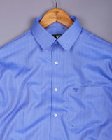 Ziven Blue With White Stripe Italian Giza Shirt