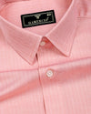 Pestry Peach Orange With White Stripe Premium Giza Shirt