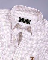 Havion Cream Small Check Premium Giza Shirt