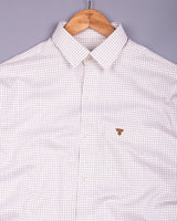 Havion Cream Small Check Premium Giza Shirt
