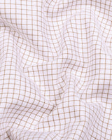 Havion Cream Small Check Premium Giza Shirt