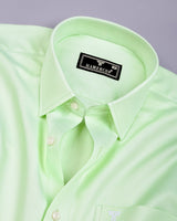 Cinchona Light Green Solid Premium Giza Cotton Shirt