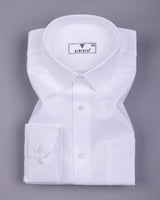 Cinchona White Solid Premium Giza Cotton Shirt
