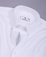 Cinchona White Solid Premium Giza Cotton Shirt