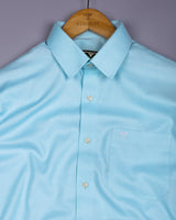 Cinchona AquaBlue Solid Premium Giza Cotton Shirt
