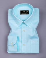 Cinchona AquaBlue Solid Premium Giza Cotton Shirt