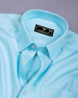 Cinchona AquaBlue Solid Premium Giza Cotton Shirt