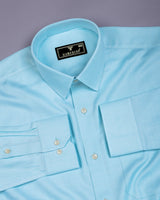 Cinchona AquaBlue Solid Premium Giza Cotton Shirt