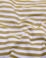 Solen Mahendi Green With White Stripe Cotton Designer Shirt