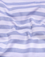 Lavin Blue With White Stripe Premium Giza Shirt