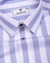 Lavin Blue With White Stripe Premium Giza Shirt