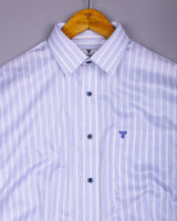 Evian Blue With White Stripe Premium Giza Shirt