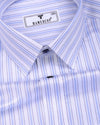 Evian Blue With White Stripe Premium Giza Shirt