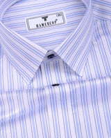 Evian Blue With White Stripe Premium Giza Shirt