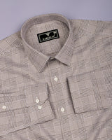 Sandro Cream Jacquard Premium Giza Shirt