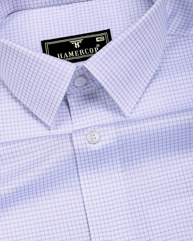 Arix Gray Small Graph Check Premium Giza Shirt