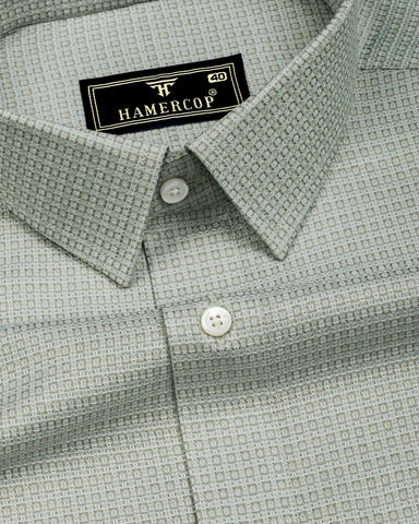 Arosa Pista Green Dobby Premium Giza Shirt