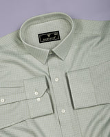 Arosa Pista Green Dobby Premium Giza Shirt