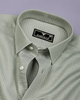 Arosa Pista Green Dobby Premium Giza Shirt
