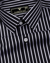 Kovan Black With White Stripe Premium Giza Shirt