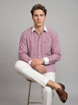 Eternity Red With White Stripe Premium Giza Designer Shirt
