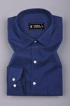 Twixel NavyBlue Micro Cross Printed Cotton Shirt