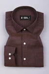 Brunex Brown with Golden Striped Cotton Shirt